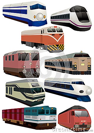 Cartoon train icon Vector Illustration