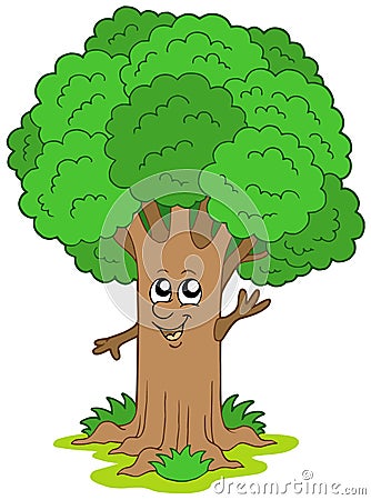 Cartoon tree character Vector Illustration