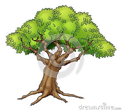 Cartoon Tree Vector Illustration