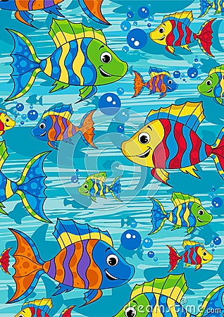 Cartoon Tropical Fish Vector Illustration