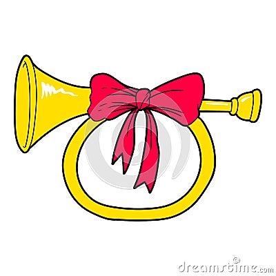 cartoon trumpet Vector Illustration