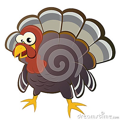 Cartoon turkey Vector Illustration