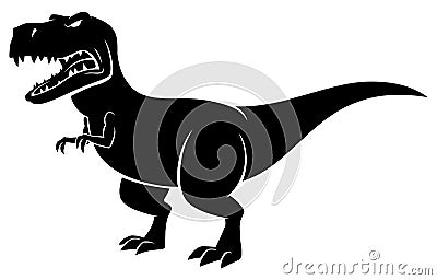 Tyrannosaurus Rex Silhouette Vector Illustration