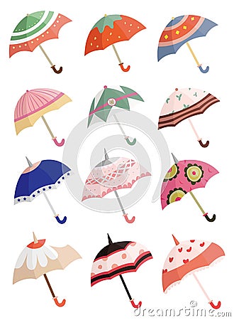 Cartoon umbrella icon Vector Illustration