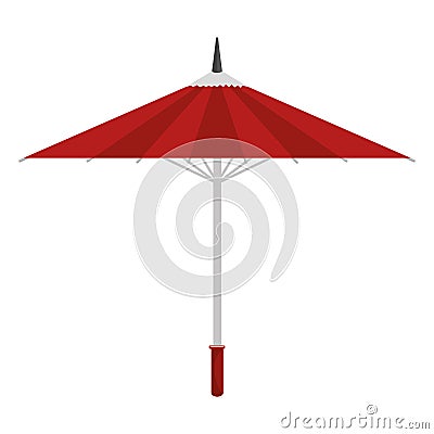 Cartoon umbrella traditional japanese icon Vector Illustration