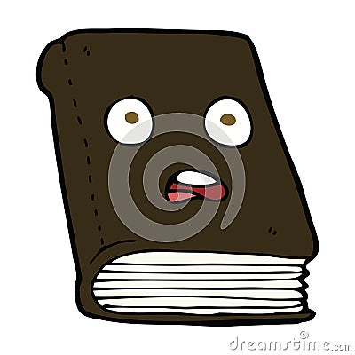 cartoon unhappy book Stock Photo