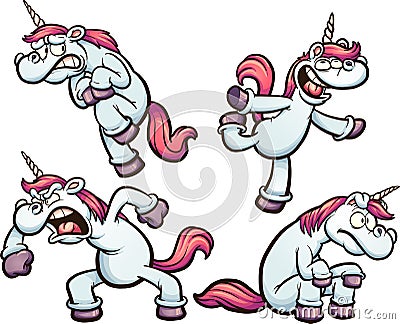 Cartoon Unicorn Vector Illustration