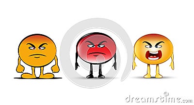Emojis angry Vector Illustration