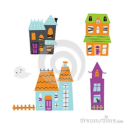 Halloween haunted mansions Vector Illustration