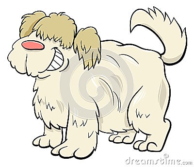 Shaggy sheep dog cartoon character Vector Illustration