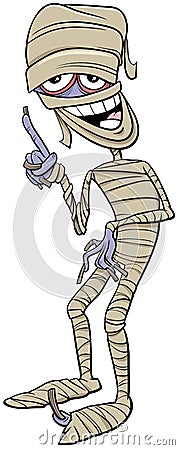 Mummy Halloween character cartoon illustration Vector Illustration