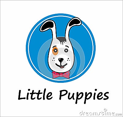 Sweet little puppies illustration Vector Illustration