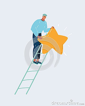 Reaching goal concept. Vector Illustration