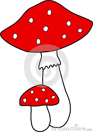 Toadstool mushroom icon. Vector Illustration