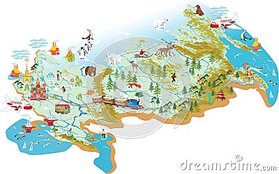 Map of Russia Vector Illustration