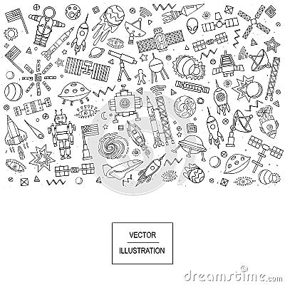 Cartoon vector space Vector Illustration