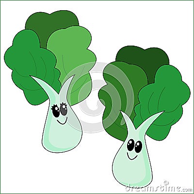 Cartoon Vegetables Vector Illustration