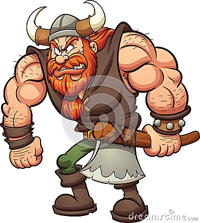 Cartoon Viking Vector Illustration