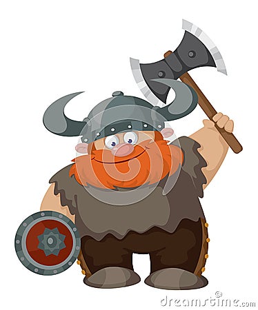 Cartoon viking Vector Illustration