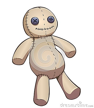 Cartoon voodoo doll Stock Photo