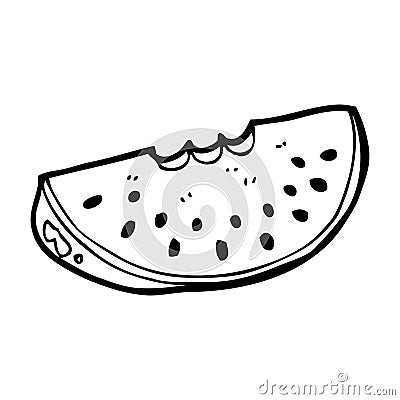 cartoon watermelon slice Stock Photo