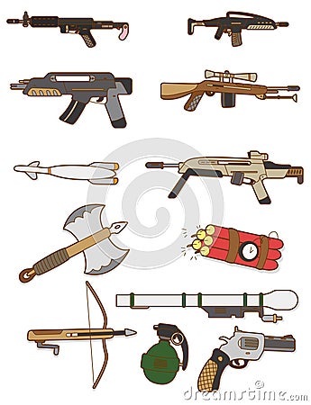 Cartoon weapon icon Vector Illustration