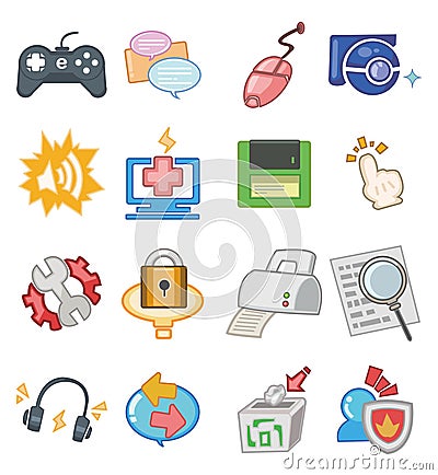 Cartoon web icon Vector Illustration