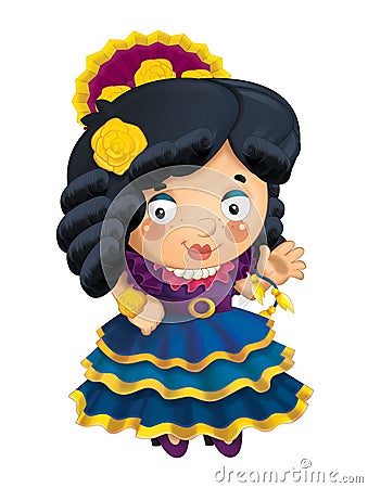 Cartoon western performer - illustration for the children Stock Photo