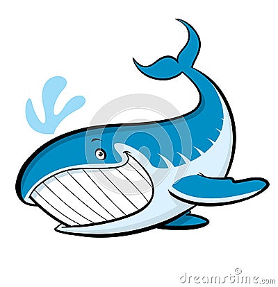 Cartoon whale Vector Illustration