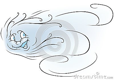 Cartoon Wind Vector Illustration