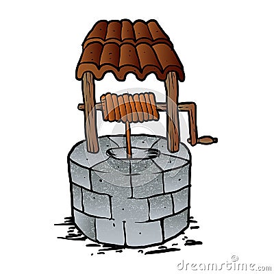 Cartoon wishing well Vector Illustration