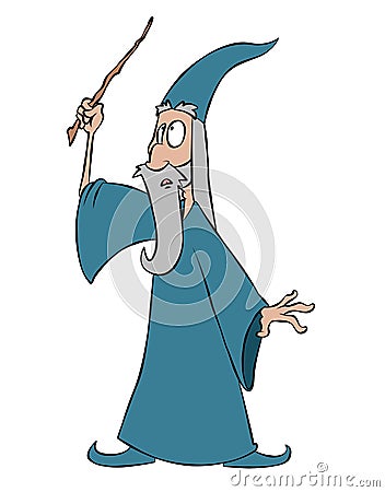 Cartoon Wizard Stock Photo