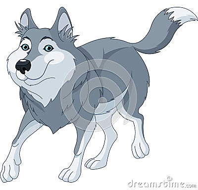 Cartoon wolf Vector Illustration