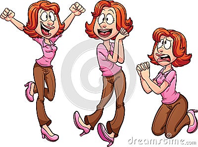 Cartoon woman posing Vector Illustration