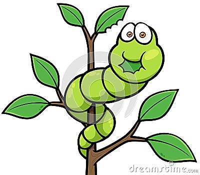 Cartoon worm Vector Illustration