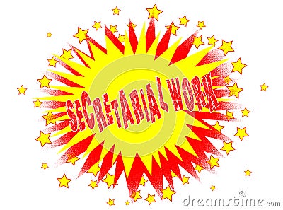 Cartoon Yellow Secretarial Work Splash Vector Illustration