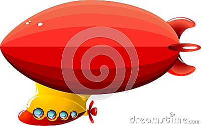 Cartoon zeppelin Vector Illustration