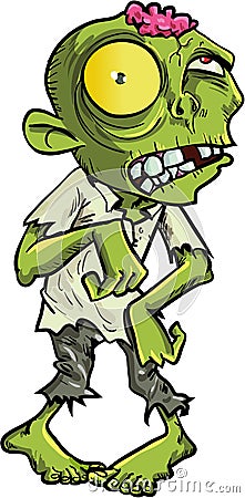 Cartoon Zombie With A Big Yellow Eye Royalty Free Stock Photo - Image ...