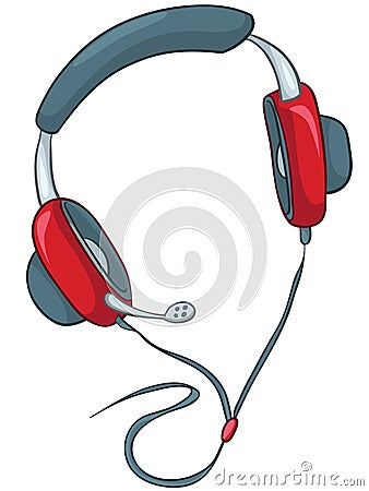 Cartoons Home Appliences Headphone Vector Illustration