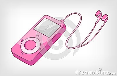 Cartoons Home Appliences Walkman Vector Illustration