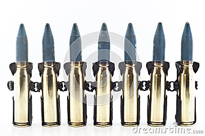 Cartridge 20 mm caliber. Stock Photo