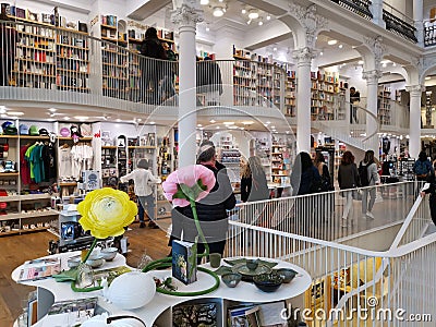 Carturesti bookshop in Bucharest, Romania. Editorial Stock Photo