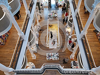 Carturesti bookshop in Bucharest, Romania. Editorial Stock Photo