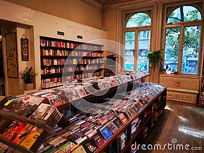 Carturesti Verona bookstore in Bucharest, Romania Editorial Stock Photo