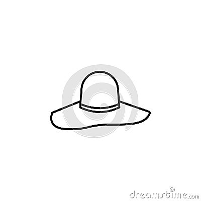 cartwheel hat icon. Element of hat icon for mobile concept and web apps. Thin line cartwheel hat icon can be used for web and mobi Stock Photo