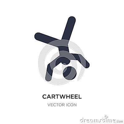 cartwheel icon on white background. Simple element illustration from Sports concept Vector Illustration