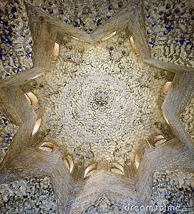 Carved Ceiling Star Stock Photo