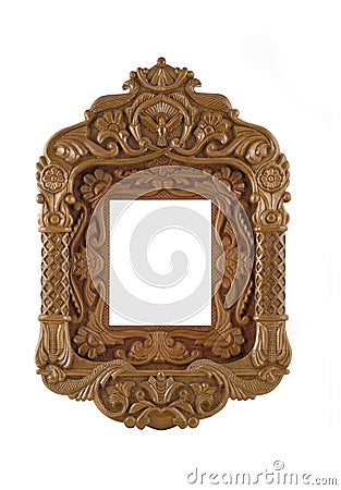 Carved Frame for picture useful as icon case Stock Photo