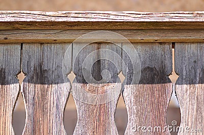 Carved motif on old wood Stock Photo