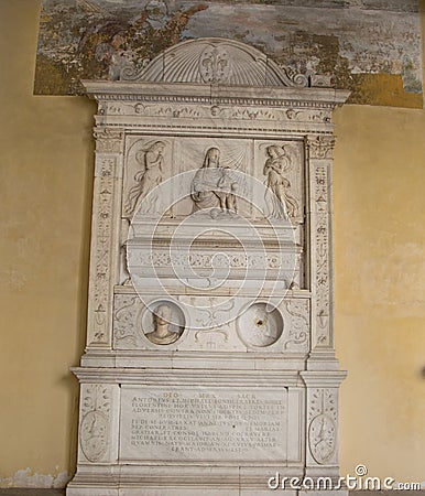 Carved relief at San Gregorio Magno al Celio church in Rome Stock Photo